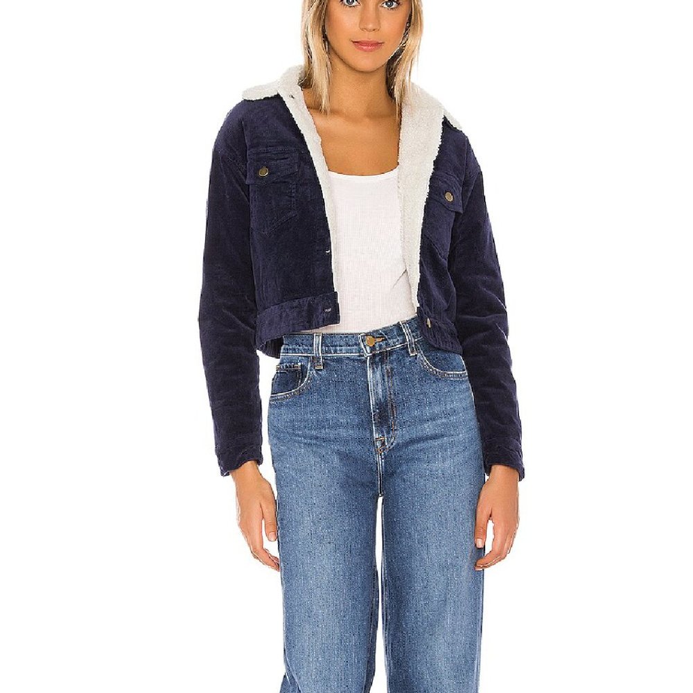 Revolve Superdown Navy Jacket - Size XS - Picture 4 of 6